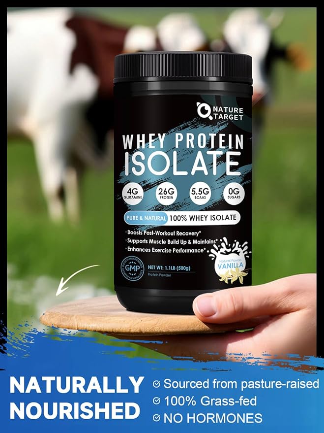 NATURE TARGET Pure Whey Protein Powder Vanilla 1.04LB(471g)