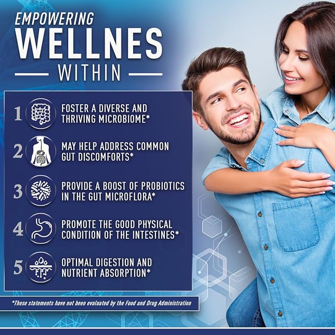 Purely Optimal Probiotics for Digestive Health 60 Billion CFU – Delayed-Release with Digestive Enzymes &amp Organic Prebiotics – Bloating Immune &amp Energy Support 30 Caps