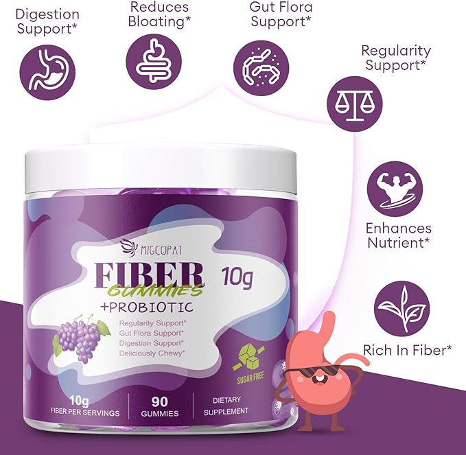 (Grape Apple Orange) Fiber Gummies+Grape Gummies
