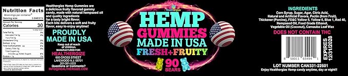 Hemp Gummies for Relaxation and Rest-Natural Hempseed Oil Gummies Fresh Fruity Flavors Tasty Candy-Made in USA-Sleep Gummy Bear Edibles-90 Count Bears