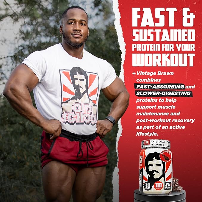 Old School Labs Protein Powder Isolate Sourced from Egg Milk&amp Beef - Made for Men &amp Women for Building Muscle &amp Post-Workout Recovery - Zero Sugar Rich Chocolate Flavor - 30 Servings