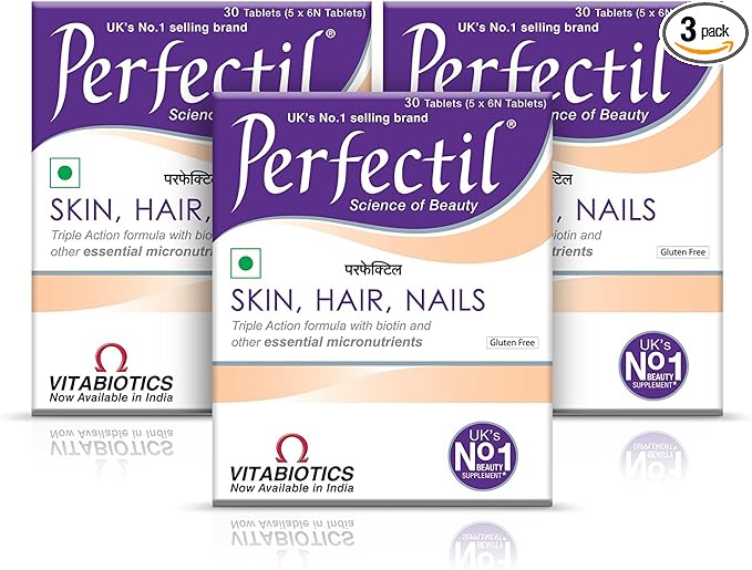 Supplements for Hair Skin and Nails for Men &amp WomenPacked with Biotin and Grape Seed Extract for Radiant and Younger-Looking Skin Stronger Nails | 30 Tablets (Pack of 3)