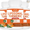 2200mg Liposomal Turmeric Curcumin Supplement with Black Pepper &amp Ginger Enhanced Absorption - 95% Curcumin Extract for Joint Support 180 Capsules