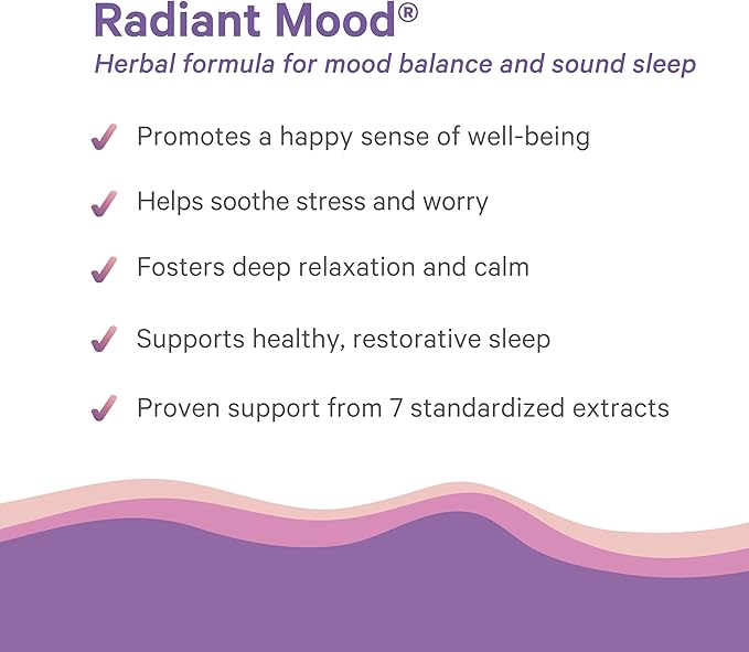Pure Synergy Radiant Mood | Natural Mood and Sleep Supplement with Organic Saffron | with Saffron Lemon Balm and Magnolia Bark | for Sleep and Stress Support (60 Capsules)