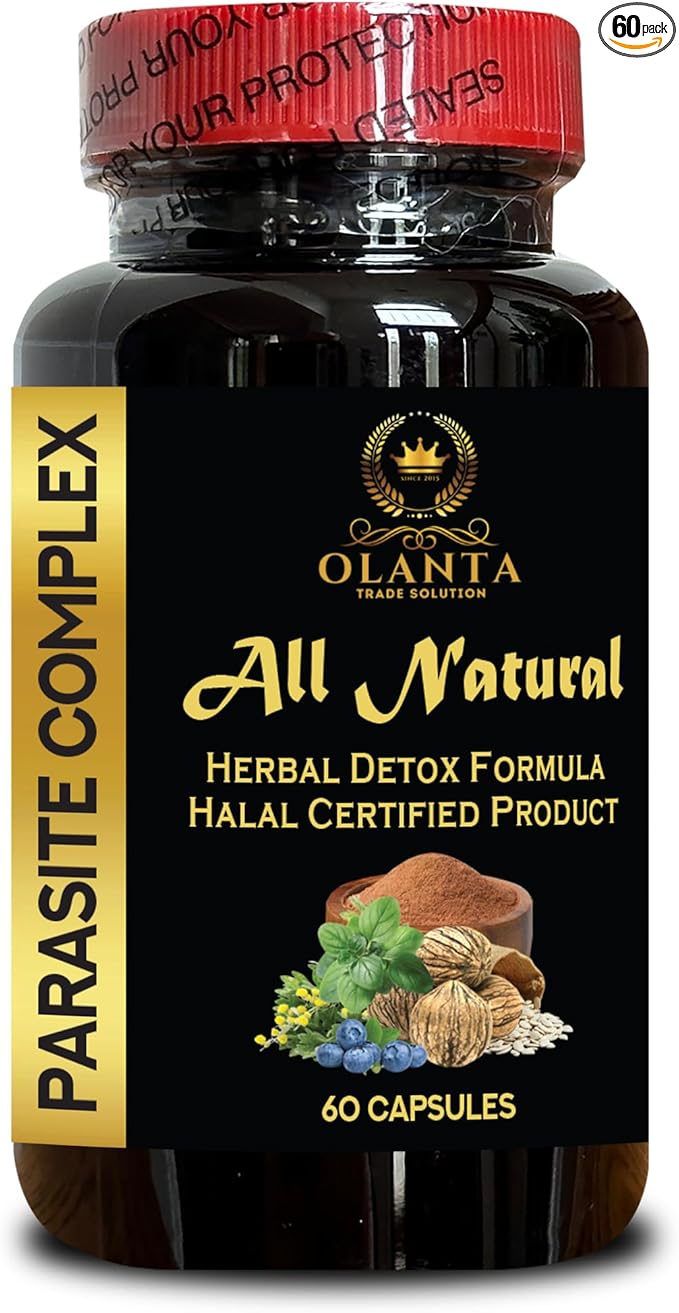 Parasite Complex - Herbal Formula for Digestive Health &amp Detox Support - Wormwood Cloves &amp Black Walnut - 1 Bottle - GMP-Certified Wellness Formula