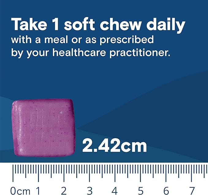 Bariatric Fusion Probiotic Soft Chews | Grape Flavor Chewy Bariatric Vitamin | 10 Billion CFU | Bacillus Coagulans | Support Digestive &amp Immune Health | 60 Count