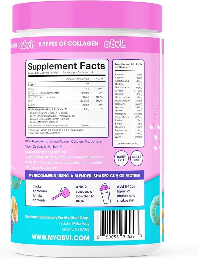 Obvi Collagen Peptides - Fruity Cereal
