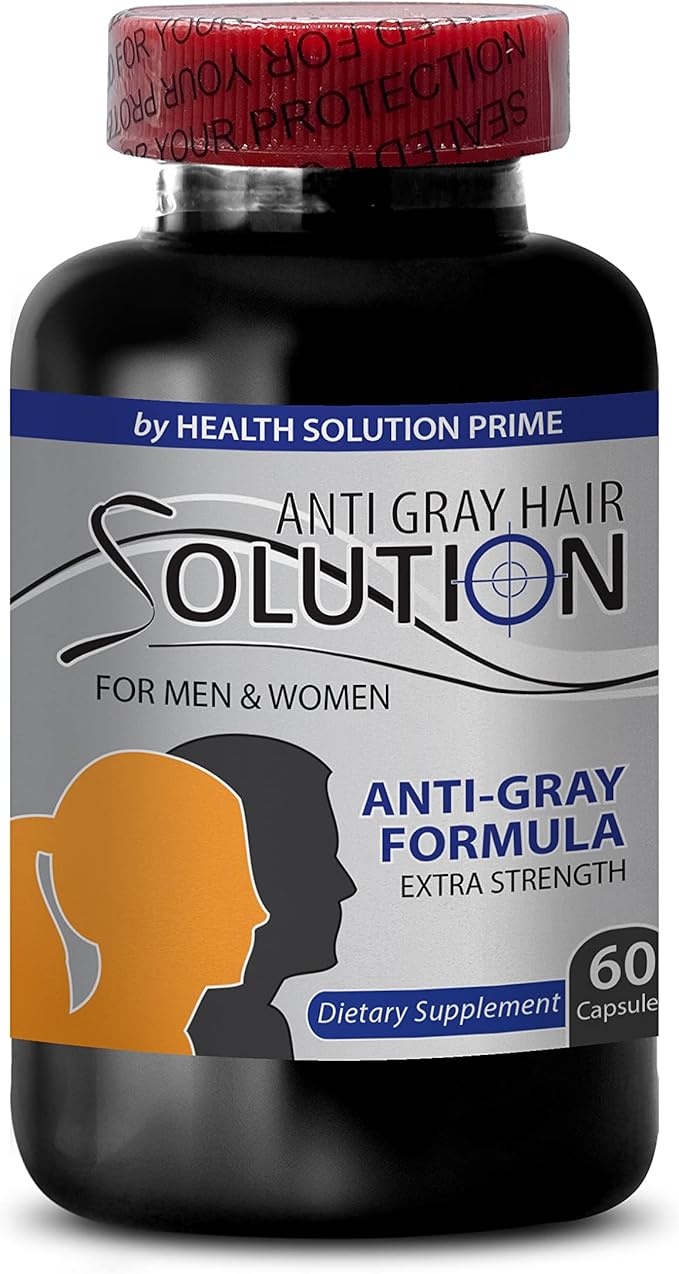 Vitamin b6 pantothenic Acid - Anti Gray Hair Solution - Gray Hair Reversal for Men and Women Hair Supplement for Women Natural Hair Color biotin Supplement for Hair Saw Pametto 3 Bot 180 Caps