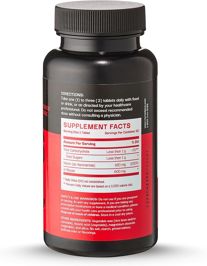 Revive | NAD+ Supplement Tablets for Men &amp Women | NAD Supplement Powered by RiaGev®-SR | Cellular Energy Metabolism Brain and Healthy Aging Support | Vegan Non-GMO &amp Gluten-Free (90 Tablet