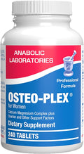Osteo-Plex Bone Health Supplement for Women - Clinical Formula Bone Strength Supplement with Magnesium Calcium Vitamin D3 &amp Trace Minerals Complex - Easy to Swallow Gentle Tablets - 240 Count