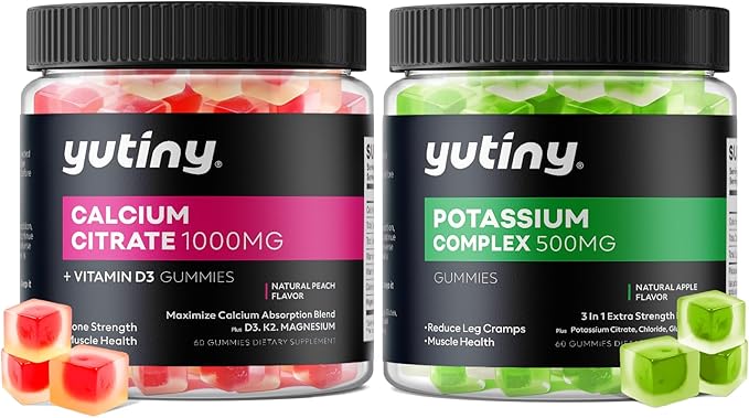 Calcium Citrate Potassium Complex Filled Gummies Calcium Citrate 1000mg with Potassium 500mg