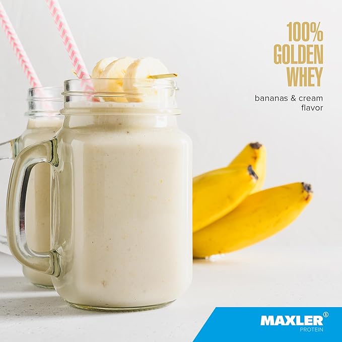 Maxler 100% Golden Whey Bananas &amp Cream and Strawberry Cream Bundle