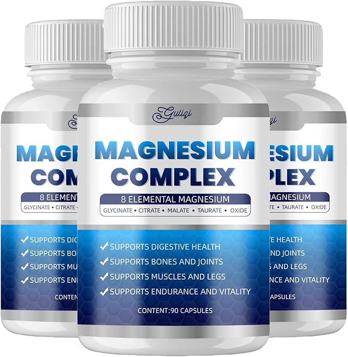 8-in-1 Magnesium Complex Supplement - 1000mg | High Absorption | Vegan Non-GMO | 90 Capsules (3)