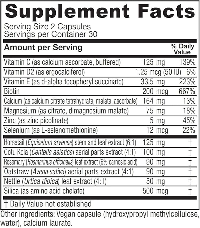 Vitanica Luminous Hair Skin and Nail Support Vegan 60 Capsules