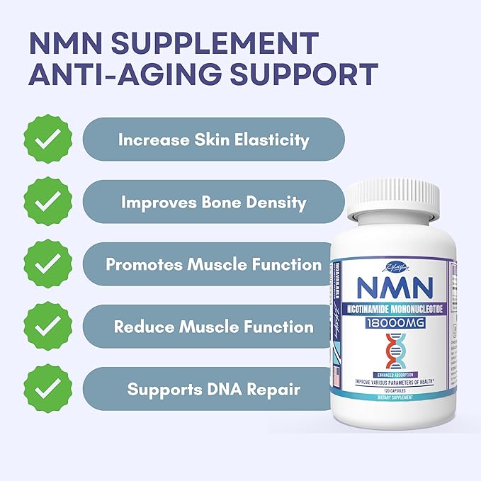 ZYY Magnesium Glycinate 1000mg &amp NMN 18000mg per Bottle 300mg per Serving | Chelated &amp High Absorption Mineral | Real Nicotinamide Mononucleotide Anti Aging