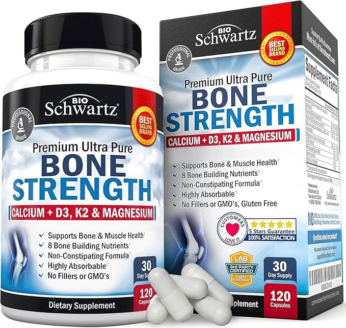 BioSchwartz Daily Multivitamin for Women 50 &amp Over (1 Month Supply) Plus Bone Strength Mineral Supplement with Calcium and Magnesium (1 Month Supply)