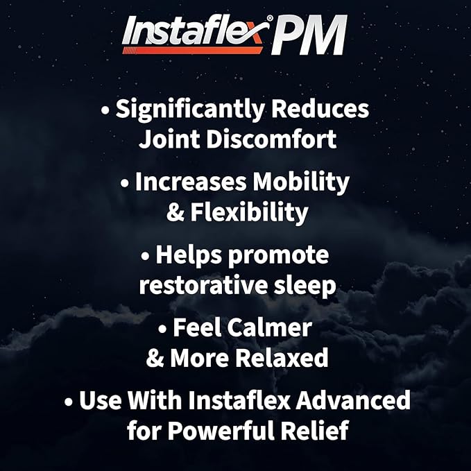 Instaflex PM Nighttime Joint Support with Levagen Tamaflex GABA Ashwagandha Passionflower Extract Mobility Sleep Support -120 Capules