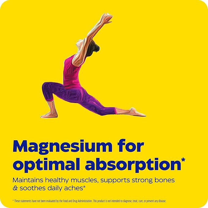 Enzymedica Magnesium Motion with 3 Forms of Magnesium ATA Mg Glycinate Malate Soothes Occasional Aches Supports Bones &amp Muscles 120 Capsules