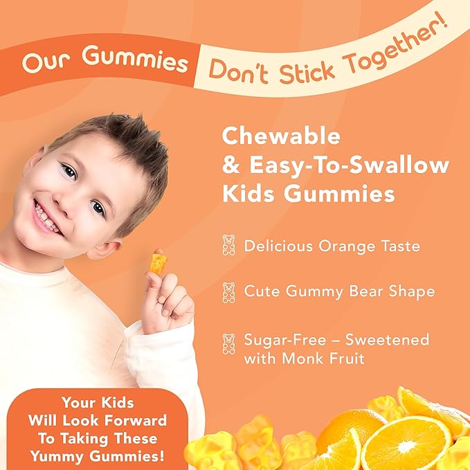 Kids Focus Gummies – Saffron Magnesium Glycinate L-Theanine &amp Inositol Supplement for Kids &amp Teens – Focus Attention &amp Calm – Vegan Sugar-Free Non-GMO