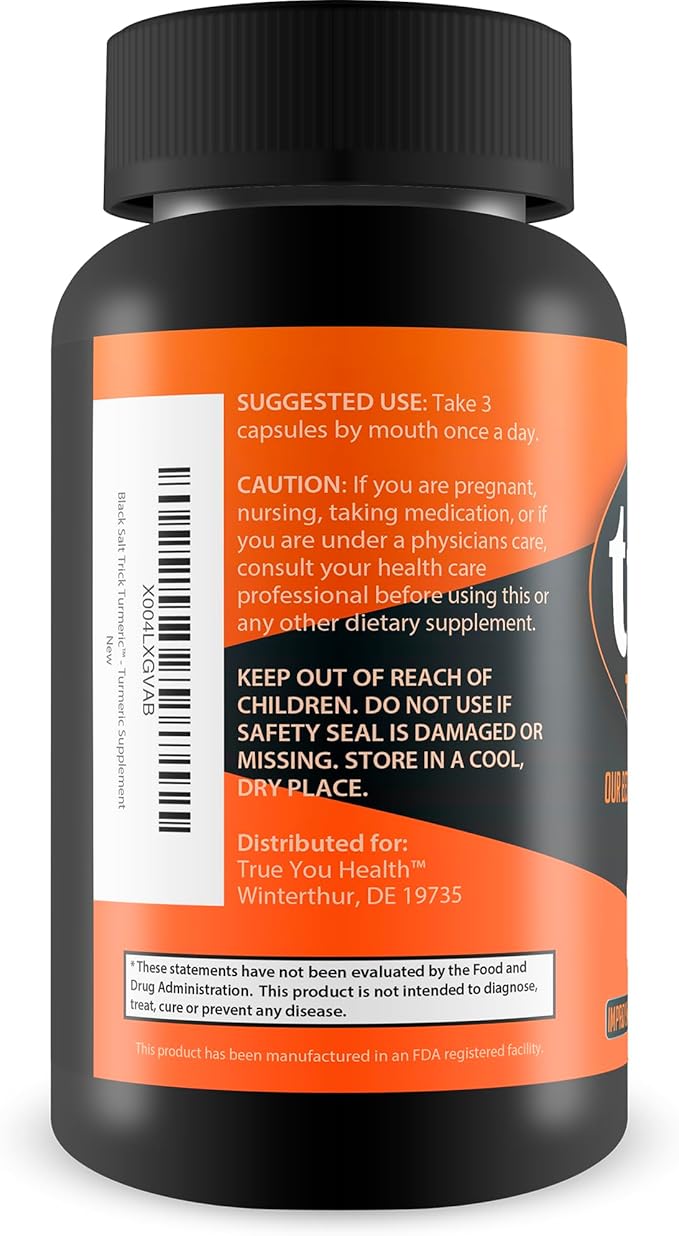 Turmeric Trick Blue Salt for Men Black Salt Trick - Our Best Turmeric for Men - High Absorption with Black Pepper - Ginger Curcumin Ginseng Mens Supplement