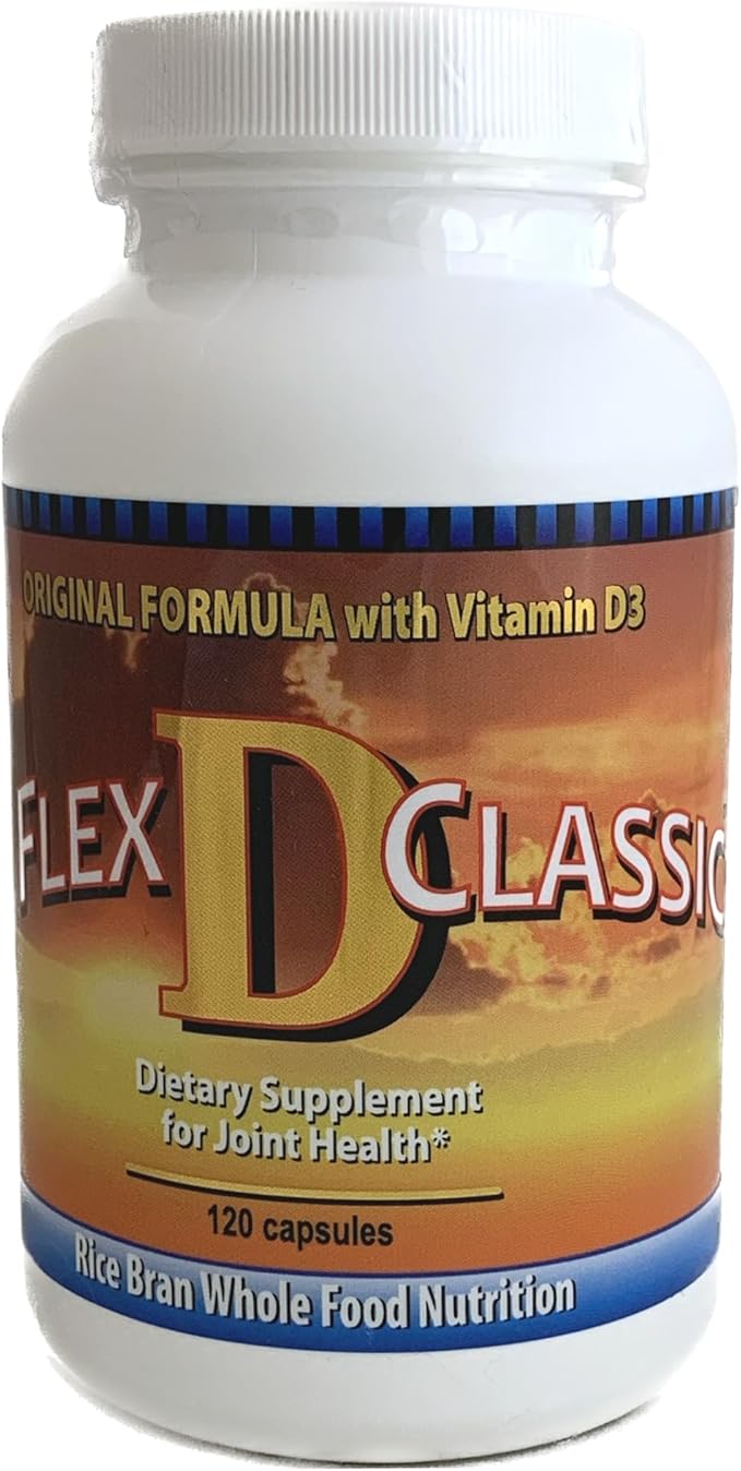 1 Joint Supplement w/Vitamin D3 Stabilized Rice Bran Whole Food Nutrition 120 Capsules The Real One