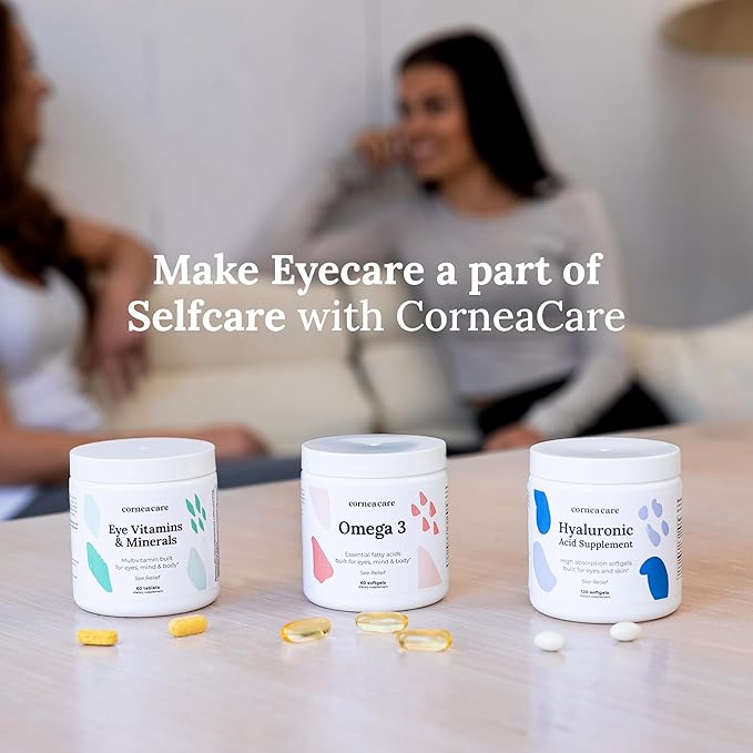 CorneaCare Triple Strength Omega 3 | Omega Fish Oil for Eyes | Eye Health Supplements | 60 Softgels