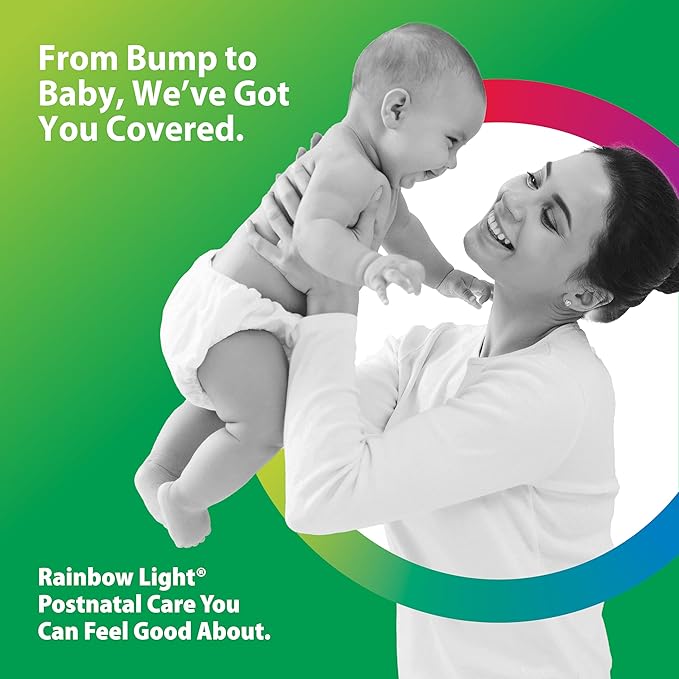 Rainbow Light Postnatal Multivitamin for Women | 120 Capsules | Supports Mom’s Health &amp Baby’s Development Plus Immune Health with Vitamin C and Zinc | Superfoods Blend &amp Probiotics