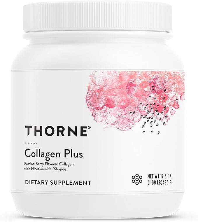THORNE - Collagen Plus - Collagen Peptides Powder with Nicotinamide Riboside &amp Clinically Studied Ingredients for Skin Texture &amp Moisture - Healthy Skin Hair &amp Nails* - 17.5 Oz - 30 Servi