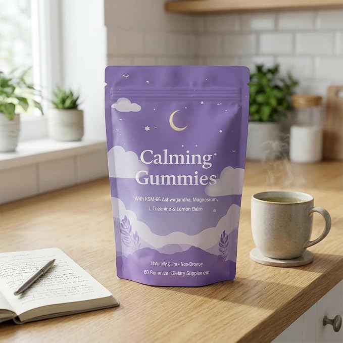 IRMI Calming Sleep Gummies with Ashwagandha Magnesium L-Theanine &amp Lemon Balm 60 Gummies