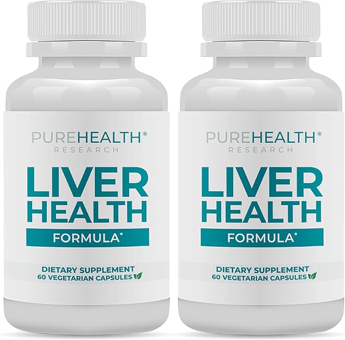 PUREHEALTH Research Liver Health – Liver Cleanse Detox &amp Repair Support Supplement- with Milk Thistle Turmeric Powder Dandelion Artichoke Beet Root Ginger L Cysteine HCL &amp More - 120 Cap