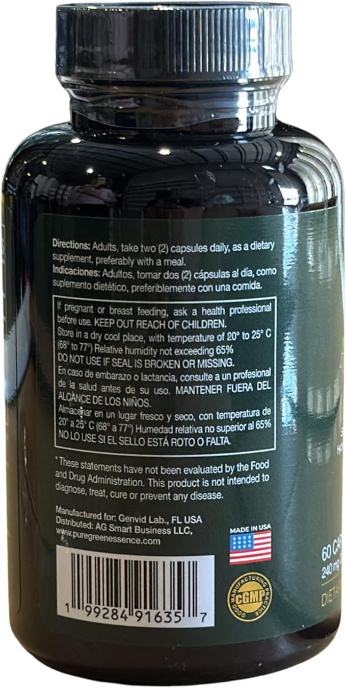 Anti-Aging with Colombian Green Coffee Extract Hydrolyzed Collagen and Vitamin C (60 Capsules)