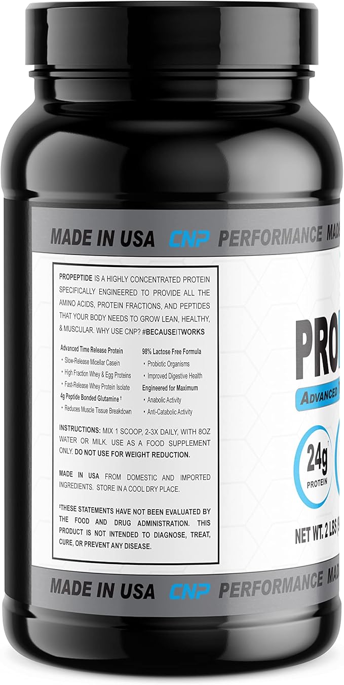 CNP ProPeptide Professional Grade Protein Powder Advanced Nutrition Supplement (Strawberry 2 Pound)