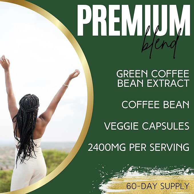 Lumen Naturals Green Coffee Blend for Women – 2400mg Per Serving – with Green Coffee Bean Extract – 180 Veggie Capsules – 60 Servings – Non-GMO &amp Gluten-Free (180 Count (Pack of 1))