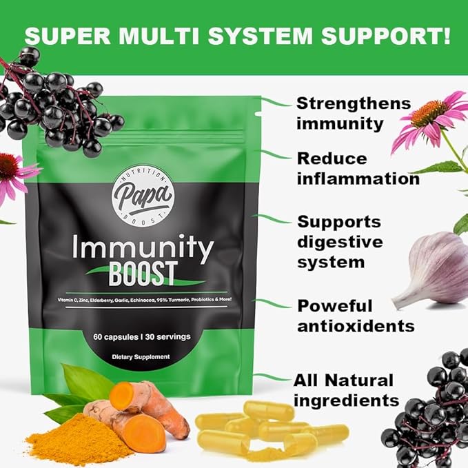 Immune Boost Multivitamin - Liquid Cap Unisex 1 Count Nutritional Supplement - Daily Support Clinically Supported Dosages Natural Ingredients
