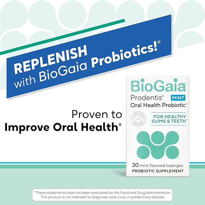 BioGaia Prodentis 3-Pack | Dental Probiotic Lozenges | Promote Healthy Gums &amp Teeth | Defend Against Dental Problems | Replenish Oral Microbiome | Improve Oral Health | Mint Flavor | 90 Day Supply