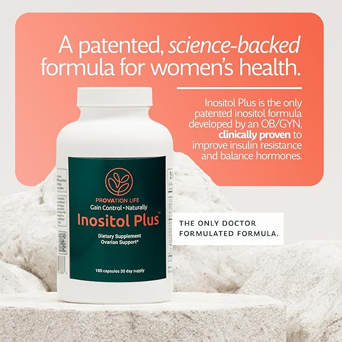 Supplement for Women | Ovarian Health Hormone Balance Fertility Ovulation | 40:1 Myo-Inositol D-Chiro &amp 12 Ingredients | Developed by Medical Doctor | 180 Capsules