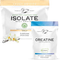 Muscle Feast Bundle – Creapure Creatine Monohydrate Powder Unflavored 500g (1 Unit) + Grass-Fed Whey Protein Isolate Vanilla 5lb (1 Unit) All Natural Hormone-Free Pasture Raised