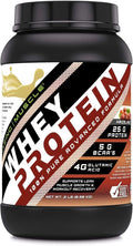 Amazing Muscle Whey Protein Isolate &amp Concentrate Powder | 25 G Protein per Serving | Non-GMO | Gluten-Free (2 LB Hazelnut)