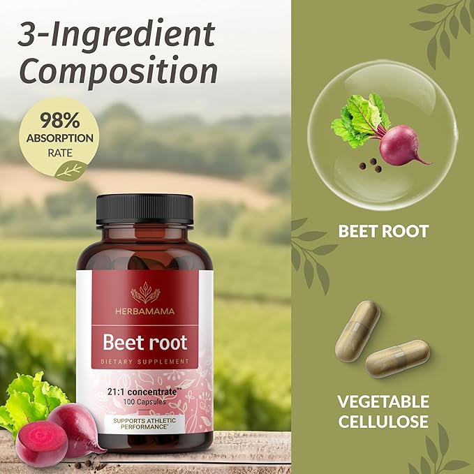 HERBAMAMA Beet Root and Turmeric Kit - Bundle of 21:1 Concentrate Beet Root and Turmeric with Black Pepper Tincture 2 fl oz - Vegan Non-GMO Sugar &amp Alcohol-Free - 2 Pack