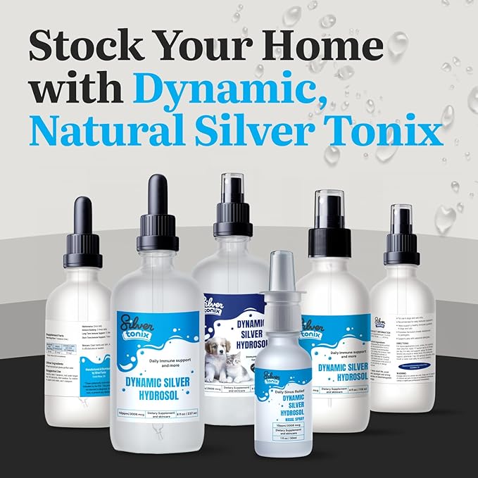 Dynamic Silver Hydrosol Fine Mist Spray for Pets – Bio-Active Silver Hydrosol Mist – Oral &amp Topical Use for Dogs &amp Cats – Daily Immune Support + Skin &amp Hygiene Care (4 Fl Oz)