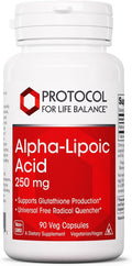 PROTOCOL FOR LIFE BALANCE Alpha-Lipoic Acid Supplement - 600mg ALA - Oxidative Stress Quencher Blood Flow &amp Heart Health - Kosher &amp Dairy Free - 60 Veg Capsules