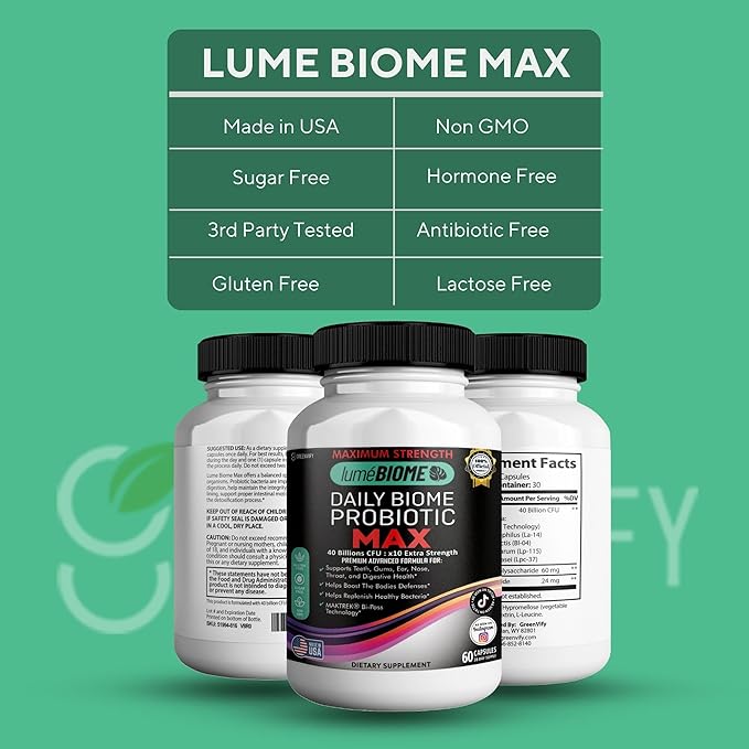 Daily Biome Probiotic Max 40 Billion CFU Maximum Strength 60 Capsules 30-Day Supply (1)