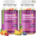 Totaria 2PCS Sugar Free Womens Multivitamin Gummies with Iron Women's Multivitamin w/Vitamins C D3 K2 B12 Filled Gummies for Daily Nutritional Support| Immune Support| Skin Health Mixed Flavors