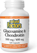 Natural Factors Glucosamine &amp Chondroitin Supports Healthy Joints and Connective Tissue 120 Capsules