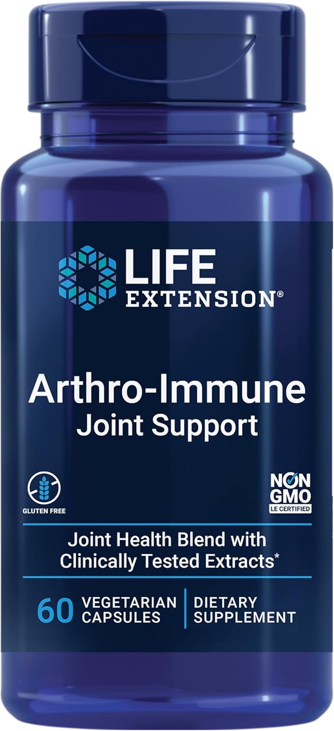 Life Extension Arthro-Immune Joint Support Curcumin Elite™ Turmeric Extract Andrographis paniculata Supports Mobility and Flexibility Vegetarian Gluten Free Non-GMO 60 Capsules
