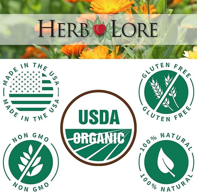 Herb Lore Organic Adrenal Tonic Tincture - Herbal Adrenal Support Supplement - Adaptogen Drops with Ashwagandha Rhodiola Eleuthero Holy Basil and Schisandra - Alcohol Free - Liquid - 2 Fl Oz