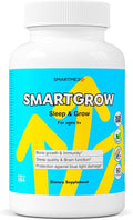 SMARTGROW 5-in-1 Promote Strong Bones Eye &amp Health Calcium Vitamin D3 Amino Acids – Sleep Aid Immune Support Brain &amp Eye Health – 90 Capsules