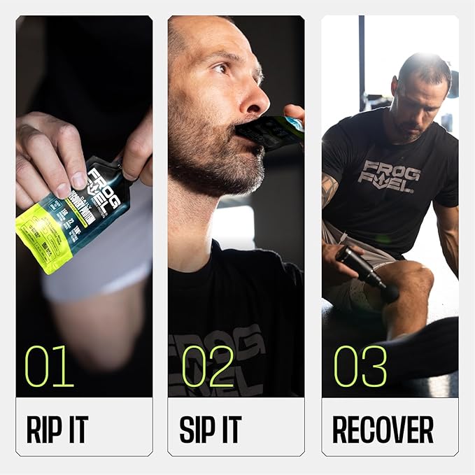 Frog Fuel Power Energized Protein Shot 15g Protein Nano-Hydrolyzed Grass Fed Collagen 120mg Caffeine Fat &amp Sugar Free 22 Amino Acids 0 Carbs Berry 1 oz Packets 24 Pack