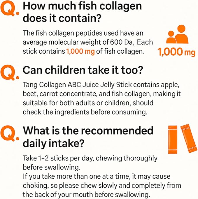 Cham&ampDeul ABC Juice Collagen Jelly Stick 20g - 15 Sticks - 1000mg Fish Collagen - Apple Beet Carrot Concentrate - Portable Korean Collagen Jelly for Skin &amp Hydration - 콜라겐 젤리스틱