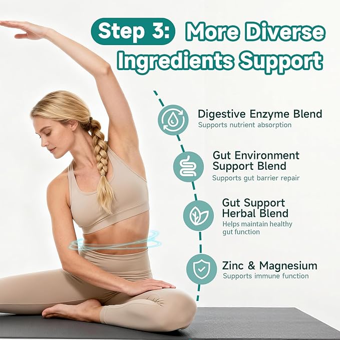Gut Health Capsule Supplement Supports Microbiome Leaky Gut and Digestion with 80 Billion CFU Probiotics Prebiotics Digestive Enzymes 30-in-1 Gut Health Supplement 100 Capsules